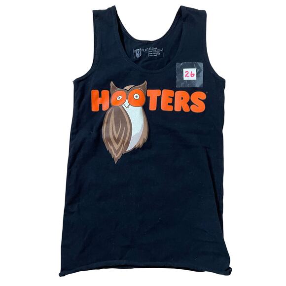#26 New Hooters Girl Uniform Tank Black size Xxs Cotton spandex - Picture 1 of 4